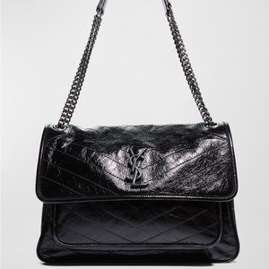 Saint Laurent YSL Niki Monogram Large Flap Shoulder Bag